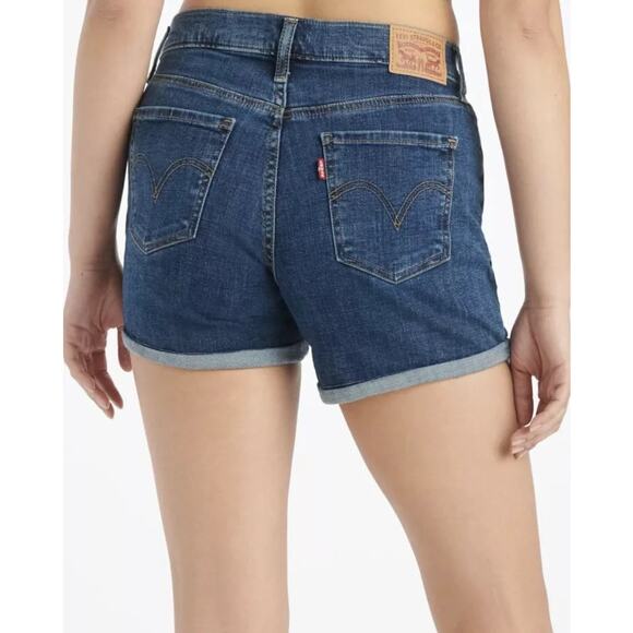 LEVI'S Mid Length Denim Shorts Sz 29 Blue - Picture 4 of 12